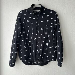 Jamie Sadock Jacket Women’s M Black White Polka Dot Golf Lightweight Zip